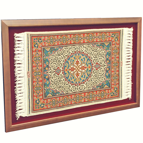 トルコ絨毯 タペストリー 鮮やかな風景が描かれた、鑑賞価値の高い 